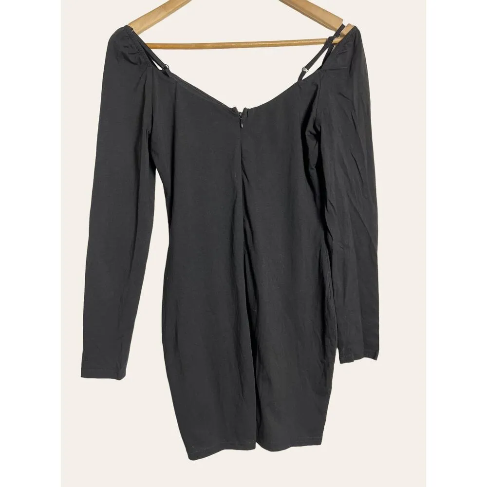 Superdown Revolve Black Long Sleeve Chelsi Mini Bodycon Dress Size M - Image 8
