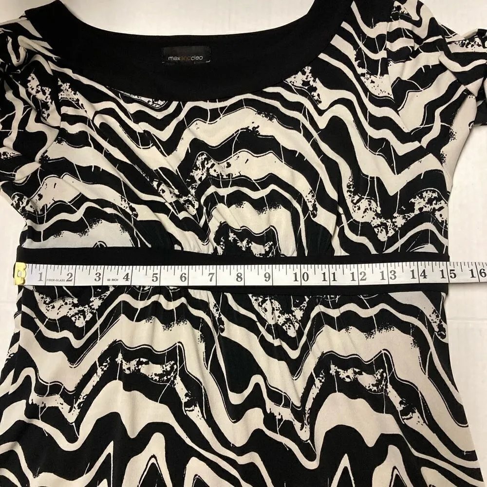 MAX‎ and CLEO, women’s Dress,Sz M, Black and ivory - Image 6