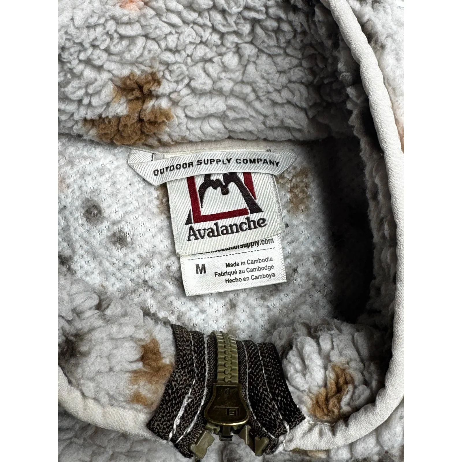 Avalanche Women’s Medium Full Zip Fleece Jacket - Aztec Print - Sherpa - Image 5