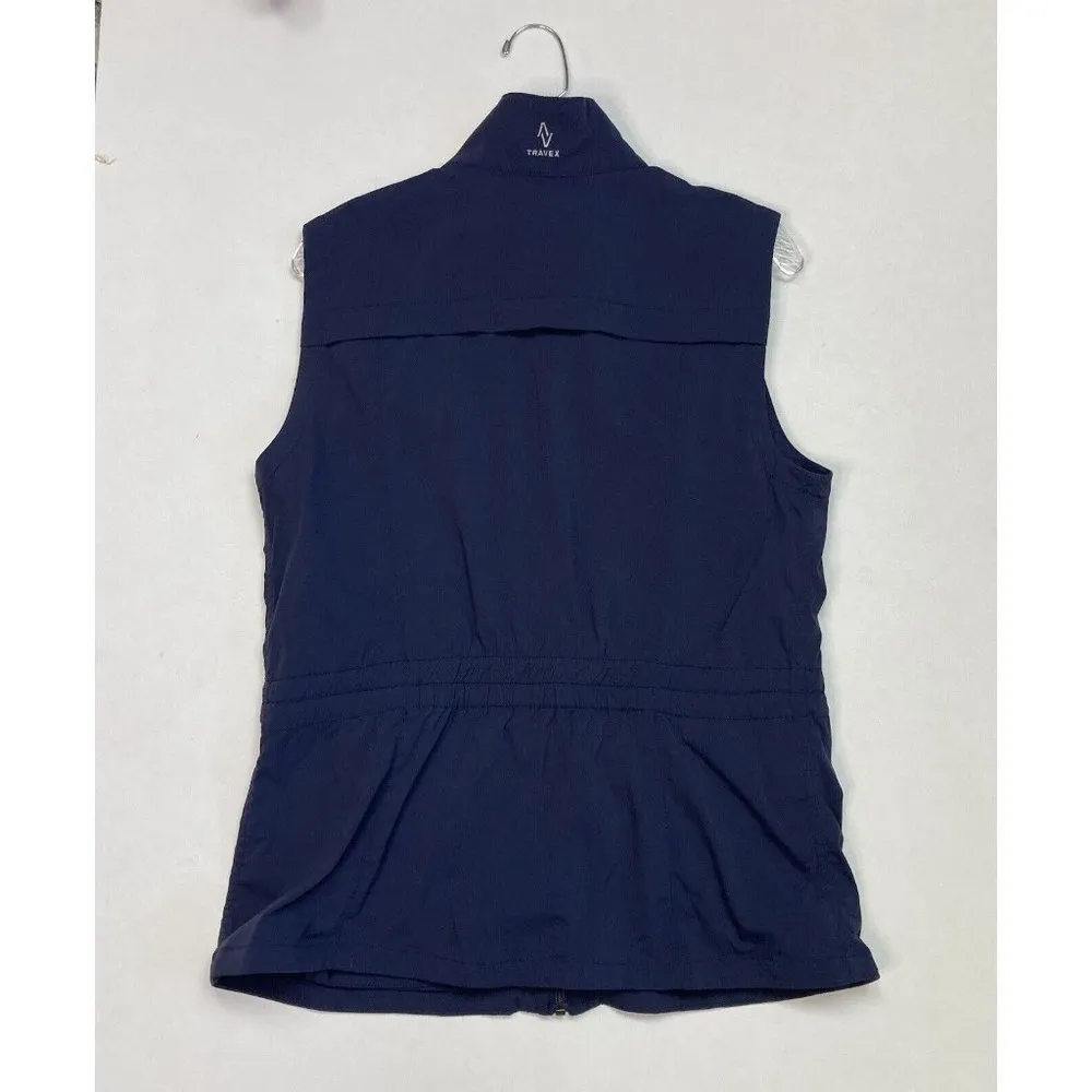 *Eddie Bauer Outdoor Utility Vest & Dress Womens Size L Dark Blue Activewear - Image 14