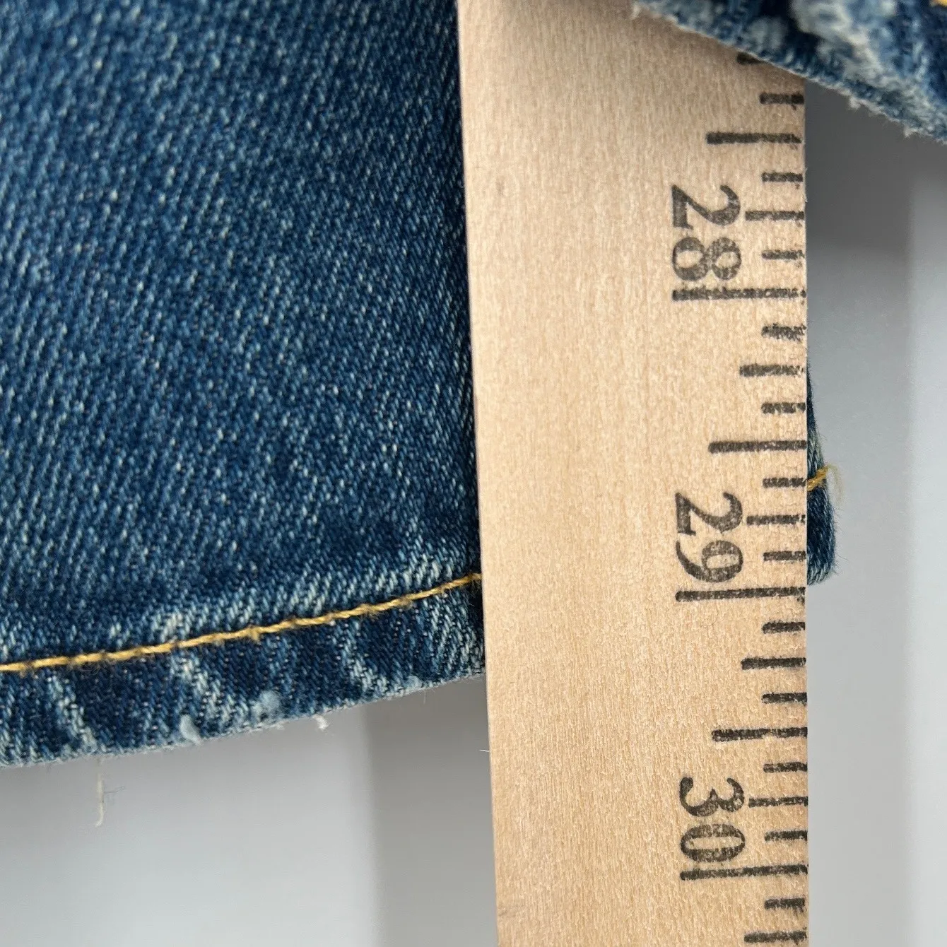 RRL Ralph Lauren High Boy Fit Drayton Wash Straight Leg Jean Women's Size 28 Blue - Image 7