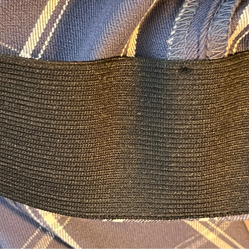 A New Day Size 4R Blue & White Plaid Print Cropped Kick Flare Pants w/Si… - Image 12