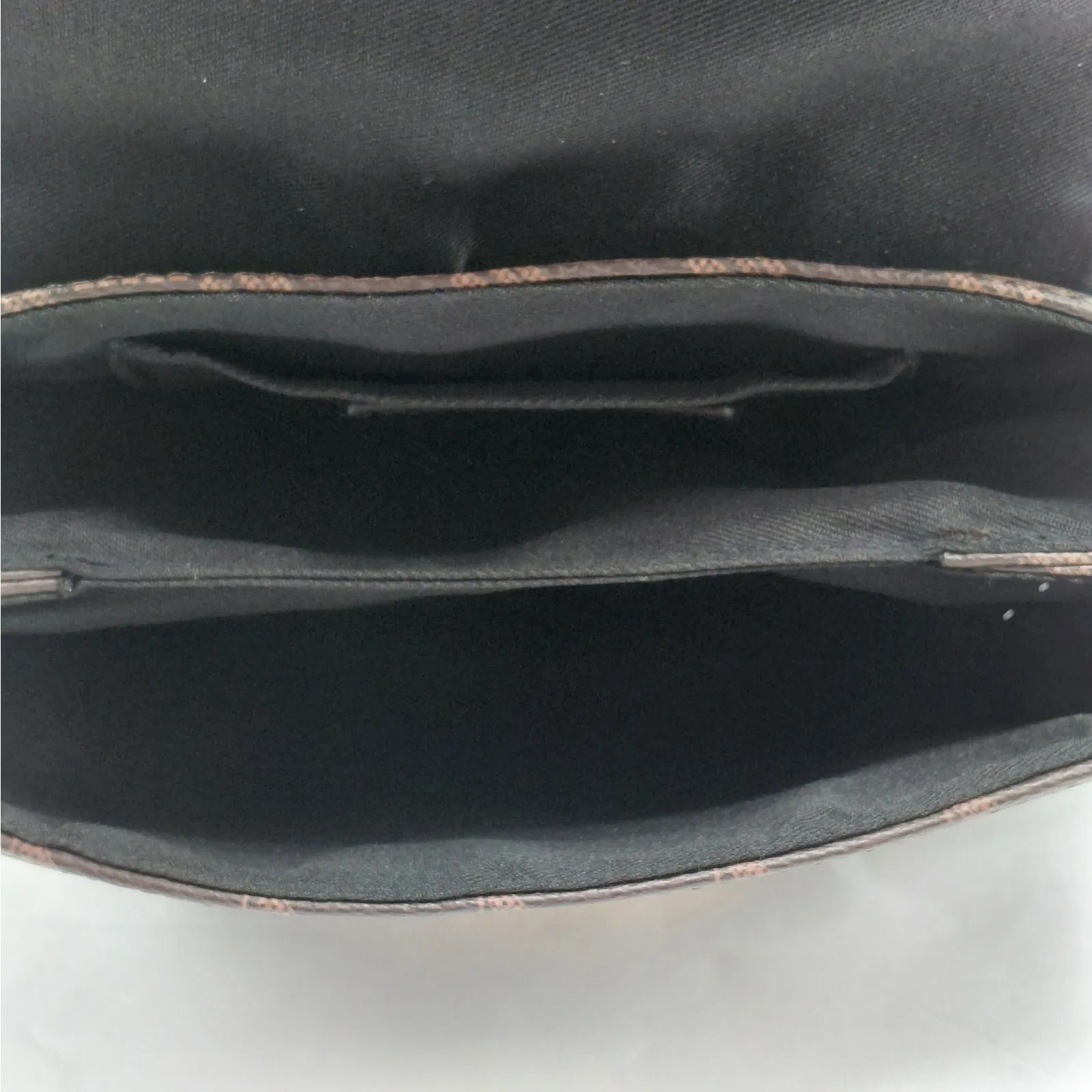 Nicole Miller Women's Small Crossbody Shoulder Bag Purse Brown Wedding Party - Image 8