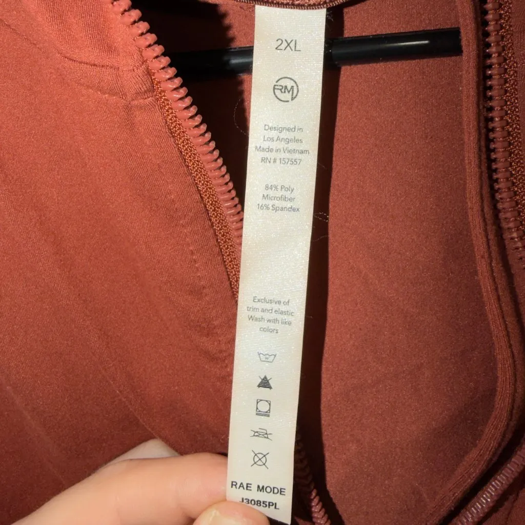 Women’s Size 2XL Rust Brown Pullover Long Sleeve Lightweight Hoodie Orange - Image 3