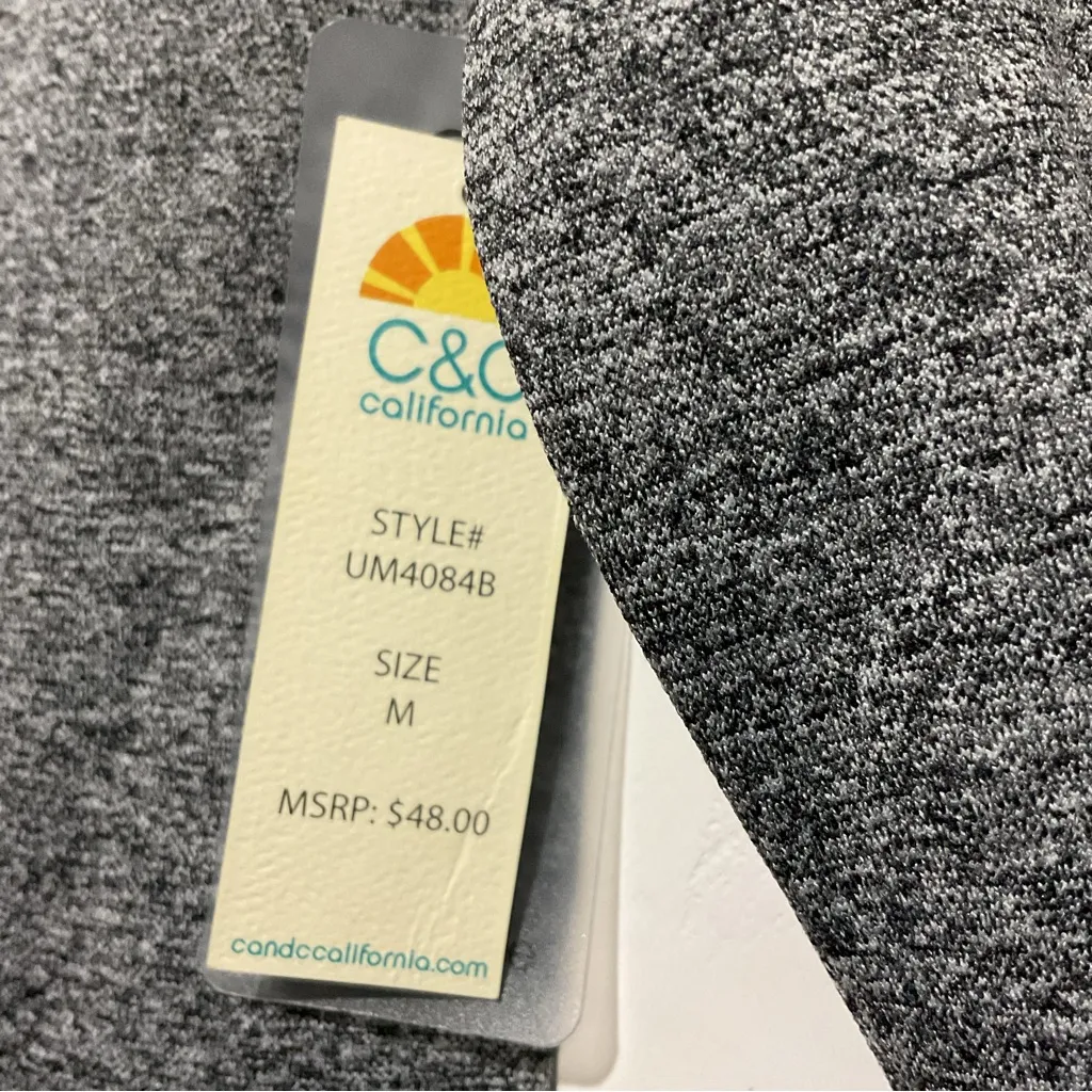 Cc California activewear top size M New grey heathered  :Box H: - Image 7