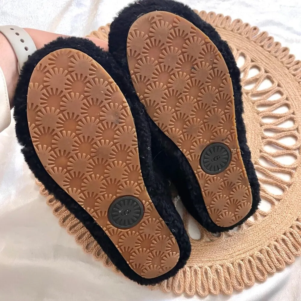 UGG Women's Oh Yeah Fuzzy Slide in Black Size 6 - Image 11