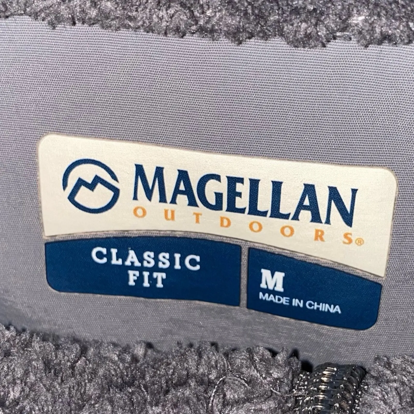 Magellan Gray Quarter Zip Fleece Pullover Medium Outdoor Cozy Athleisure - Image 5