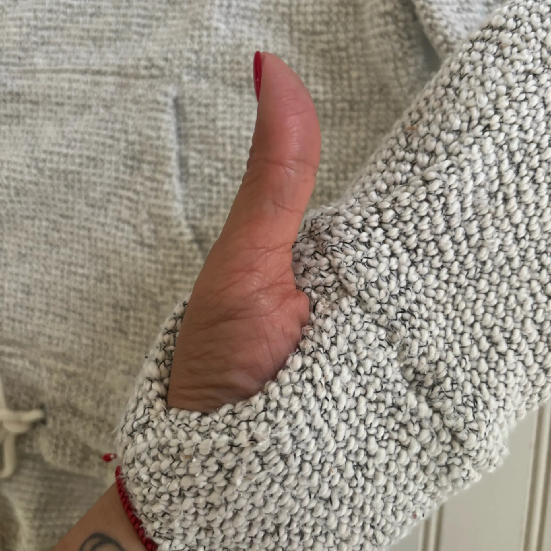 Cowl neck textured Sweater Gray - Image 8