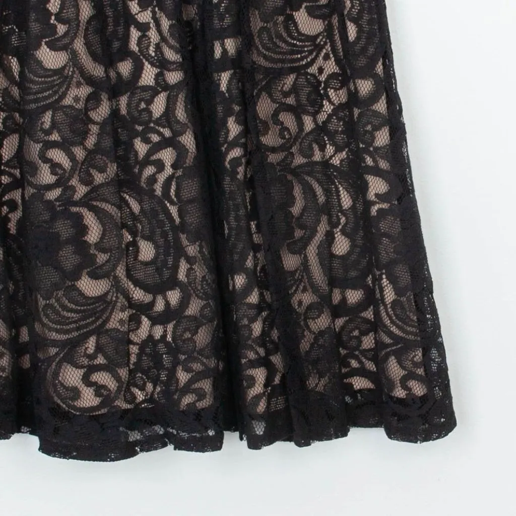 Fire Los Angeles Womens Sleeveless Lace Velvet Mini‎ Dress Size S Goth Witchy - Image 3