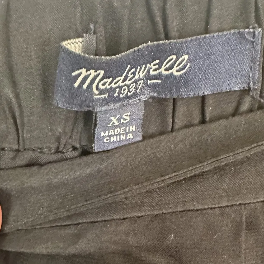 Madewell Premiere Gray Black A-Line Color Block Silk Skirt - XS - Image 3