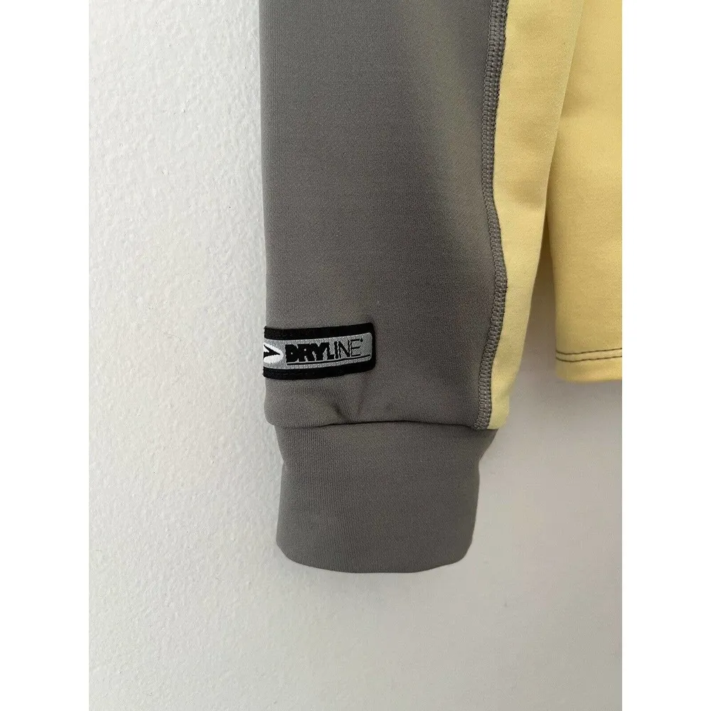 Brooks Dry line Gray & Yellow 1/4 Zip Pullover Long Sleeve Running Shirt Small - Image 5