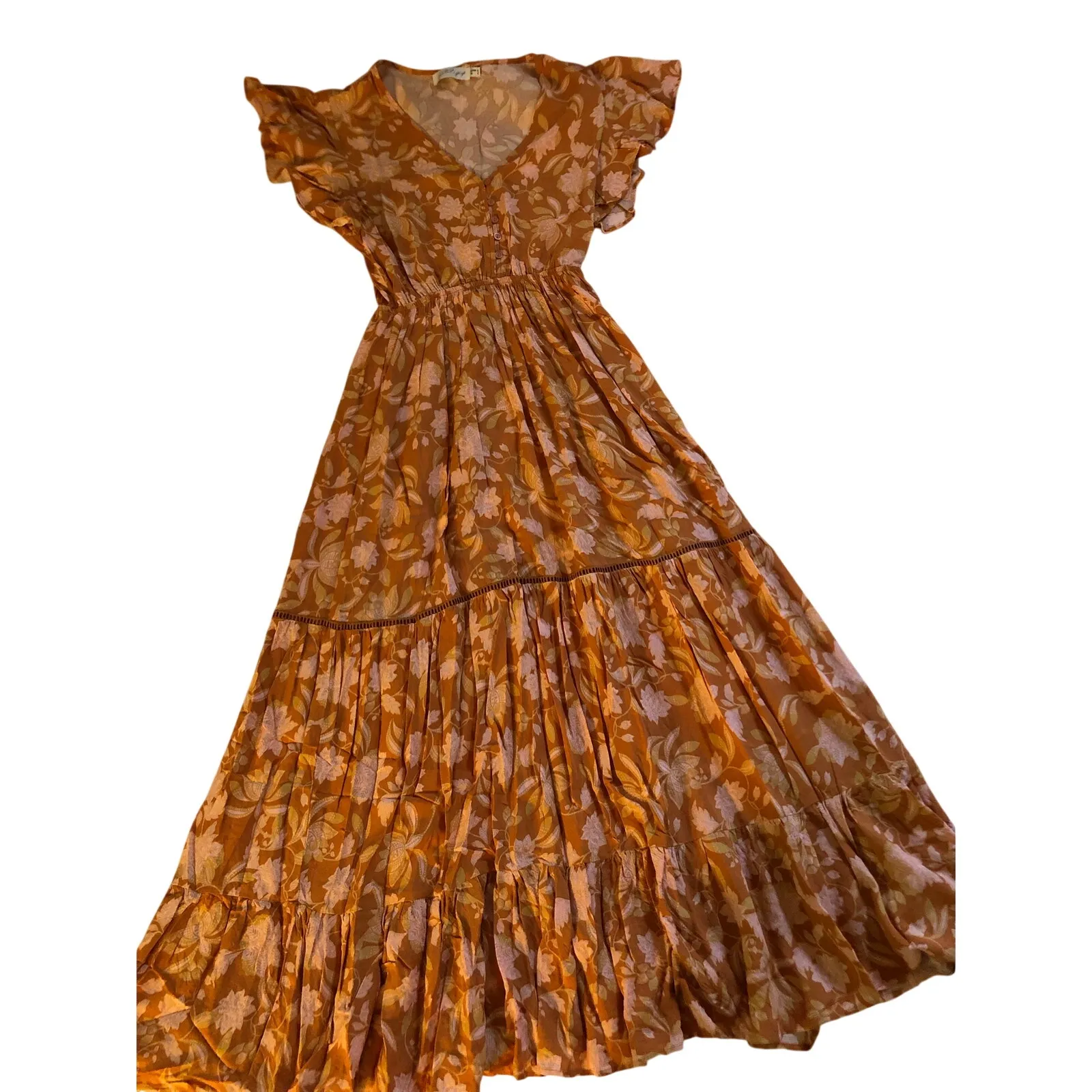 Petal & Pup floral tiered maxi dress Size 2 - Image 2