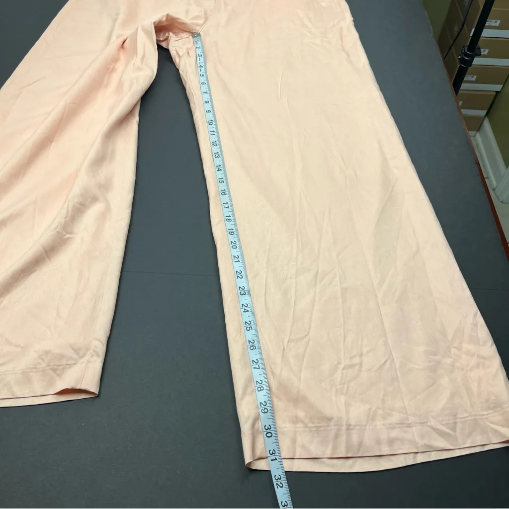 J. Peterman‎ Wide Leg Lined Pant Womens Size 14 Light Peach Office Classic NWOT Orange - Image 6
