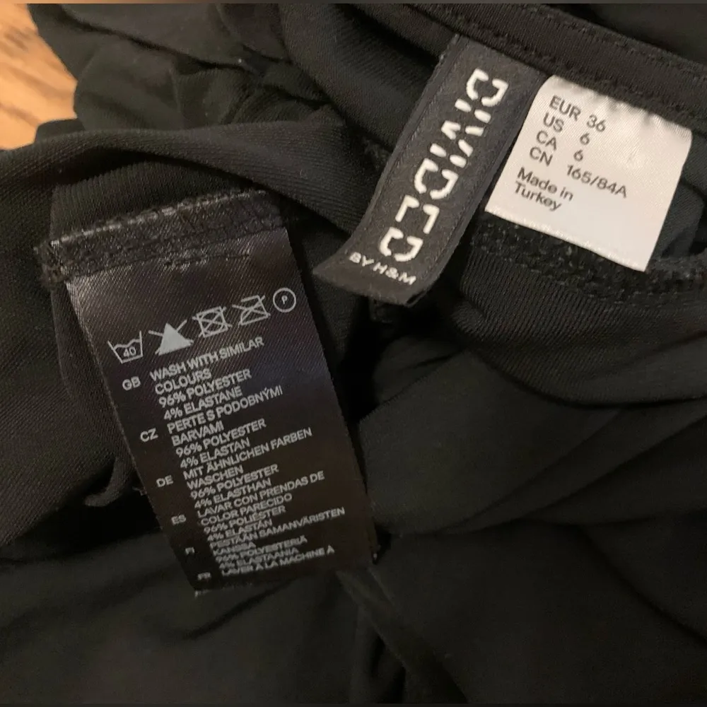 Divided black mini dress size 6 - Image 11