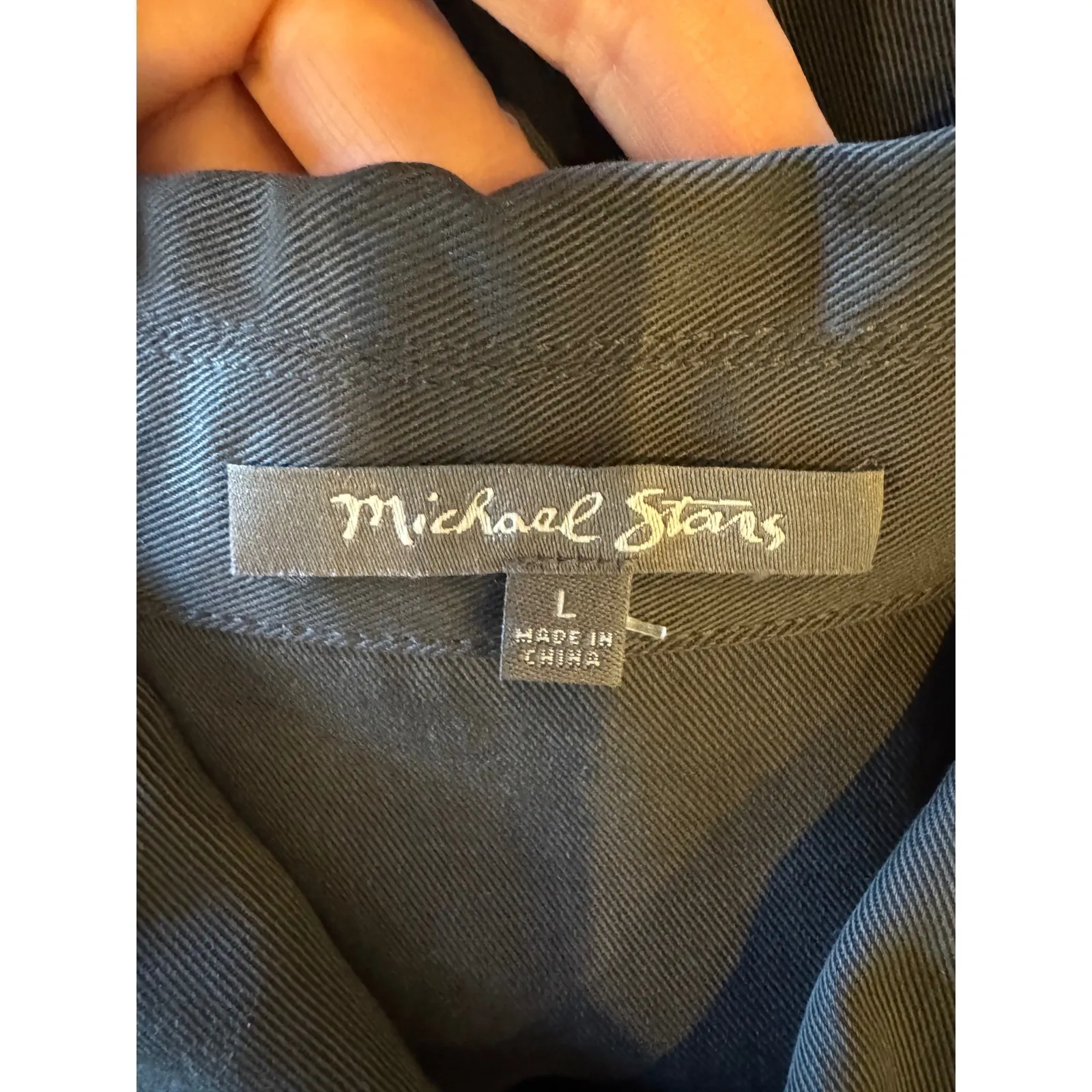 Michael Stars Dress Women Large Black Collared Long Sleeve Shirt Dress Mini NWT‎ - Image 8