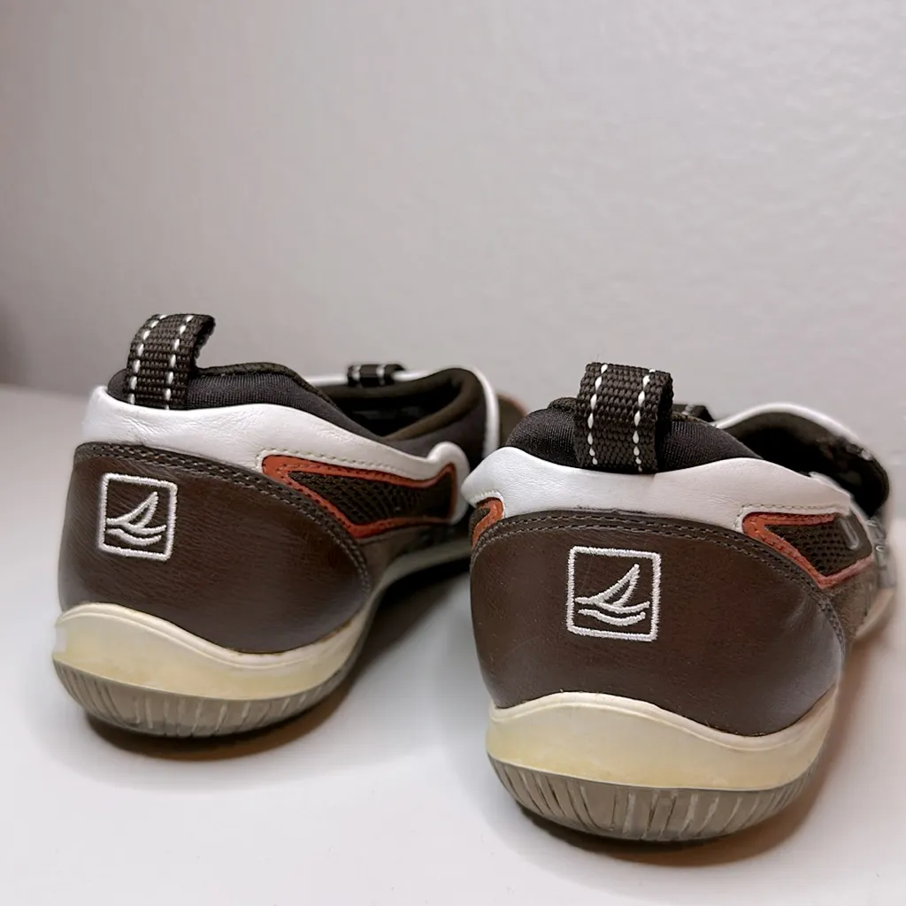 SPERRY Top Sider Destin Zip Brown and Orange Casual Shoes - Image 6