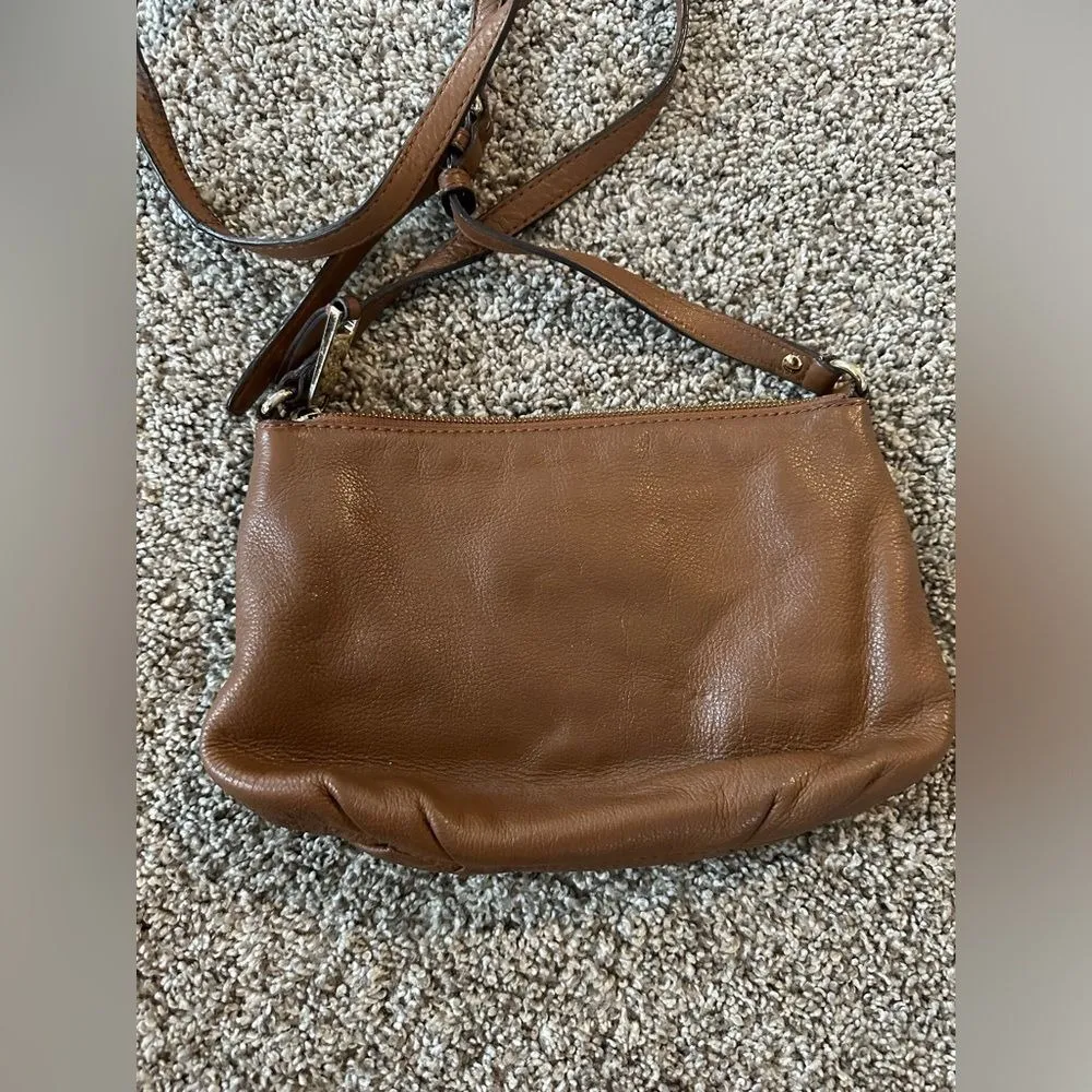 Michael Kors‎ Crossbody Bag, Brown Leather Purse with Front Pocket Detail - Image 3