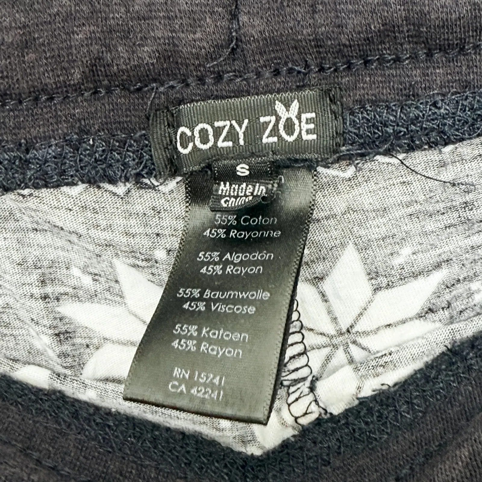 Cozy Zoe Womens Pajama Set Size S Orange Black‎ Long Sleeve Graphic Cozy Holiday - Image 4