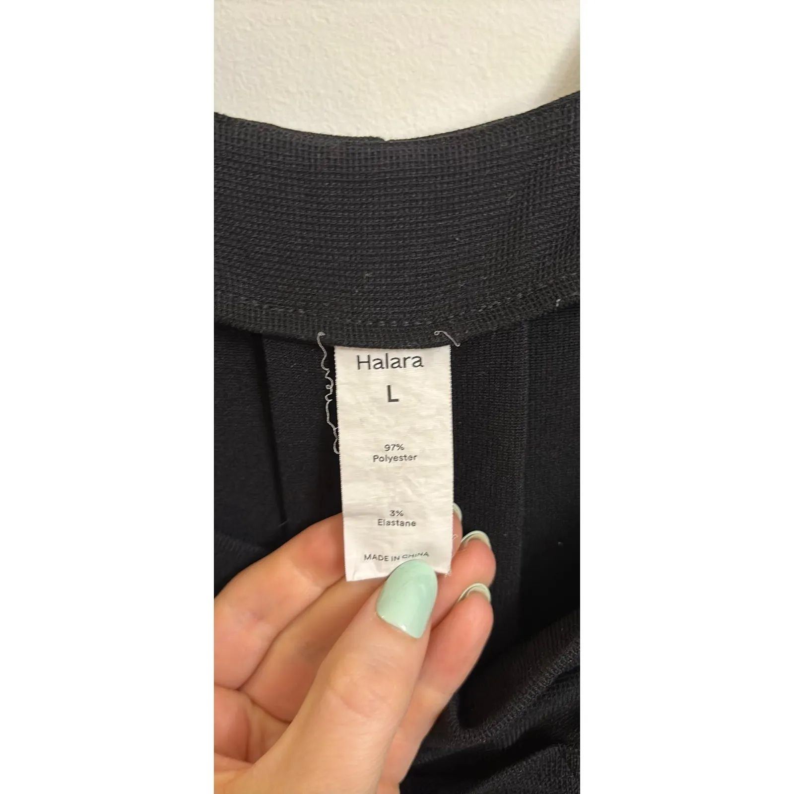 Halara Jumpsuit Overalls Womens Large Black Waffle Wide Leg Adjustable Pockets - Image 3