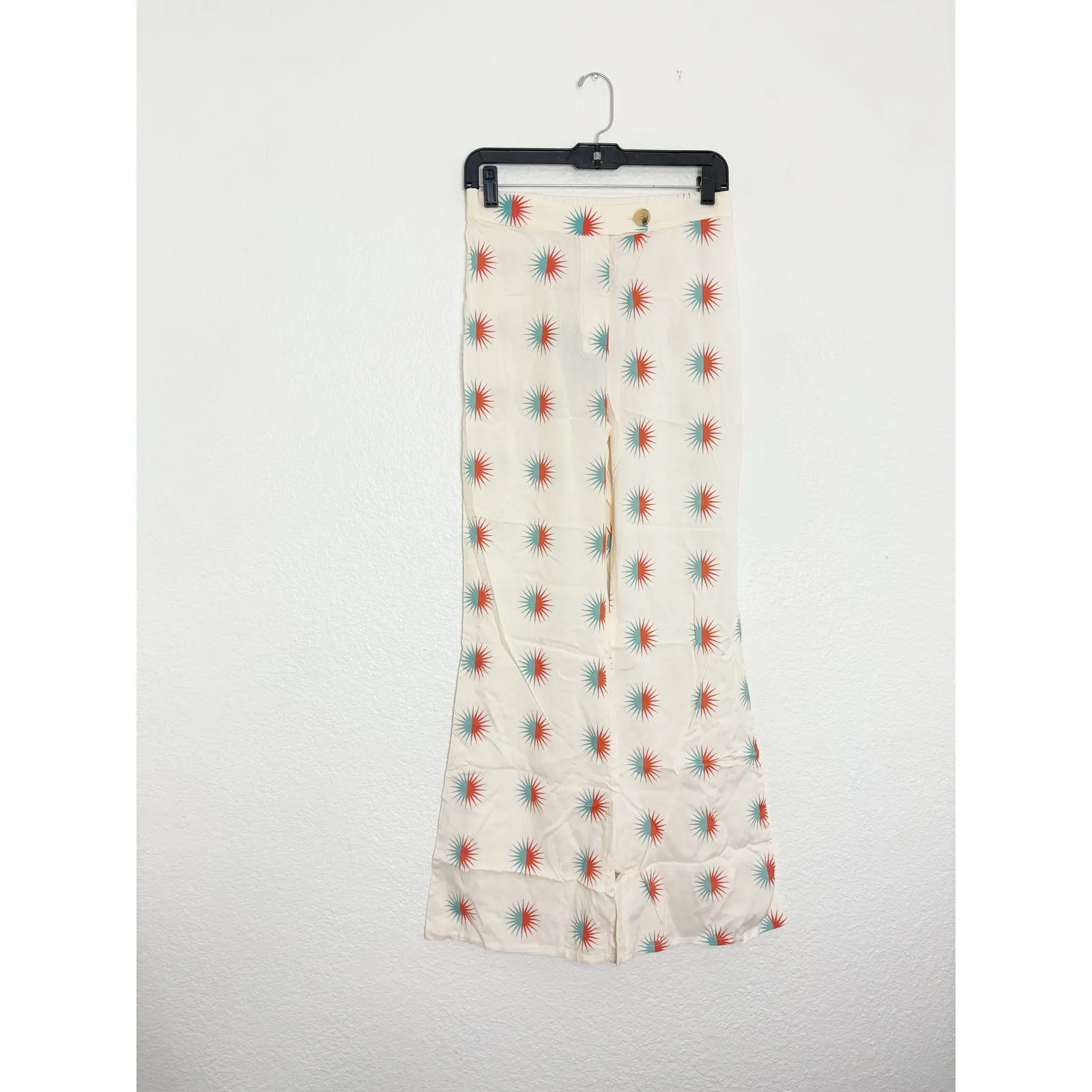 NWT VRG Girl Starry Eyed Pants Size 8 Straight Leg Lightweight Boho Vintage Y2K Orange - Image 4