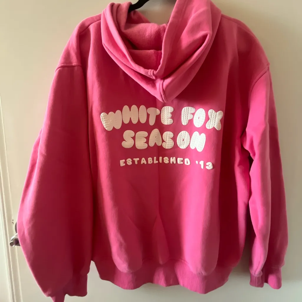 White Fox Boutique Pink Hoodie - Image 4