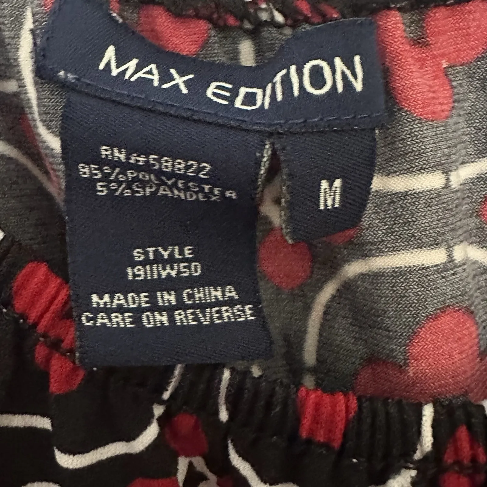 Max Edition Knit Dress Womens Medium Y2K Holiday Red Retro Babydoll Boho Office - Image 6