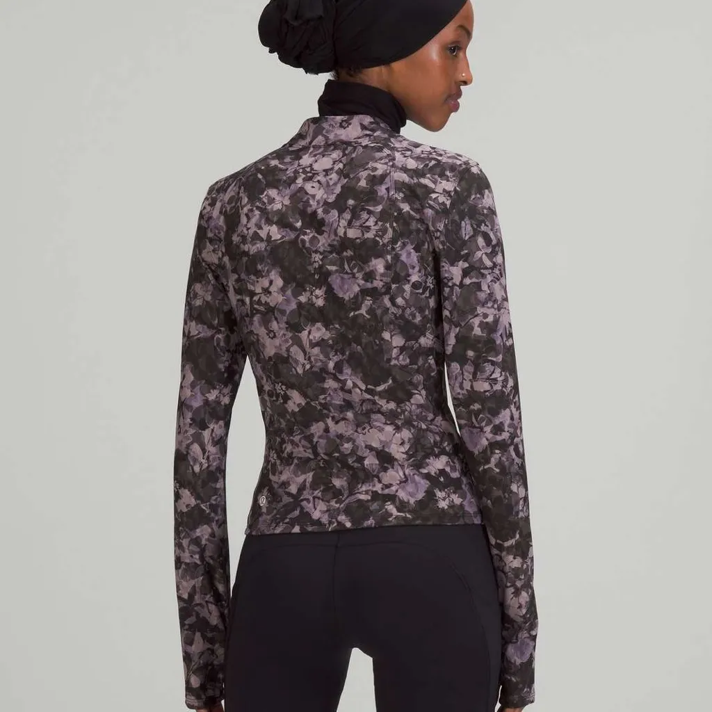 Lululemon Luxtreme Running Half Zip Inflect Floral Lunar Rock Pullover Top - Image 3