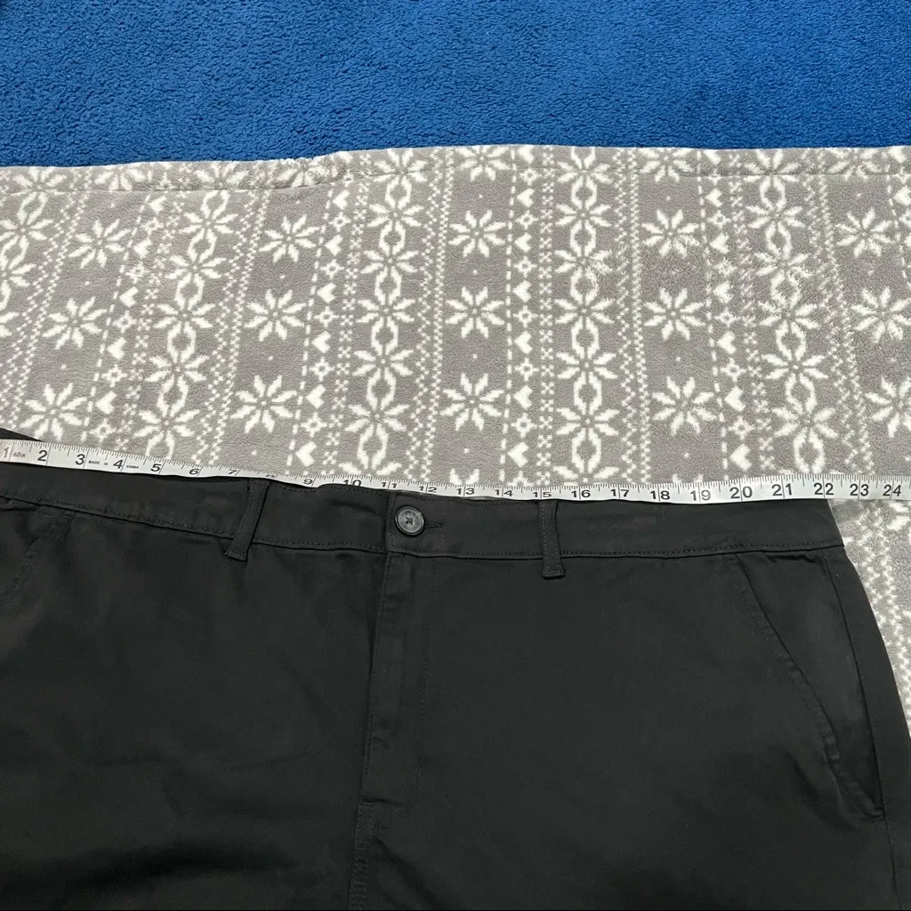 New American Eagle Khaki Skinny Bermuda‎ Shorts In Black Size 24 - Image 7