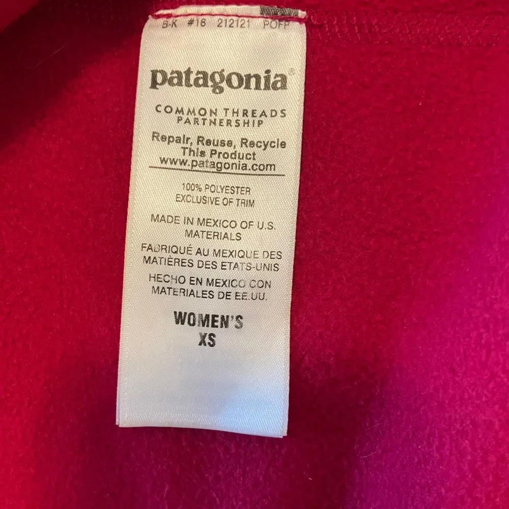 Patagonia Pink Magenta 1/4 Zip Micro-D Fleece Sweater Sz XS - Image 5