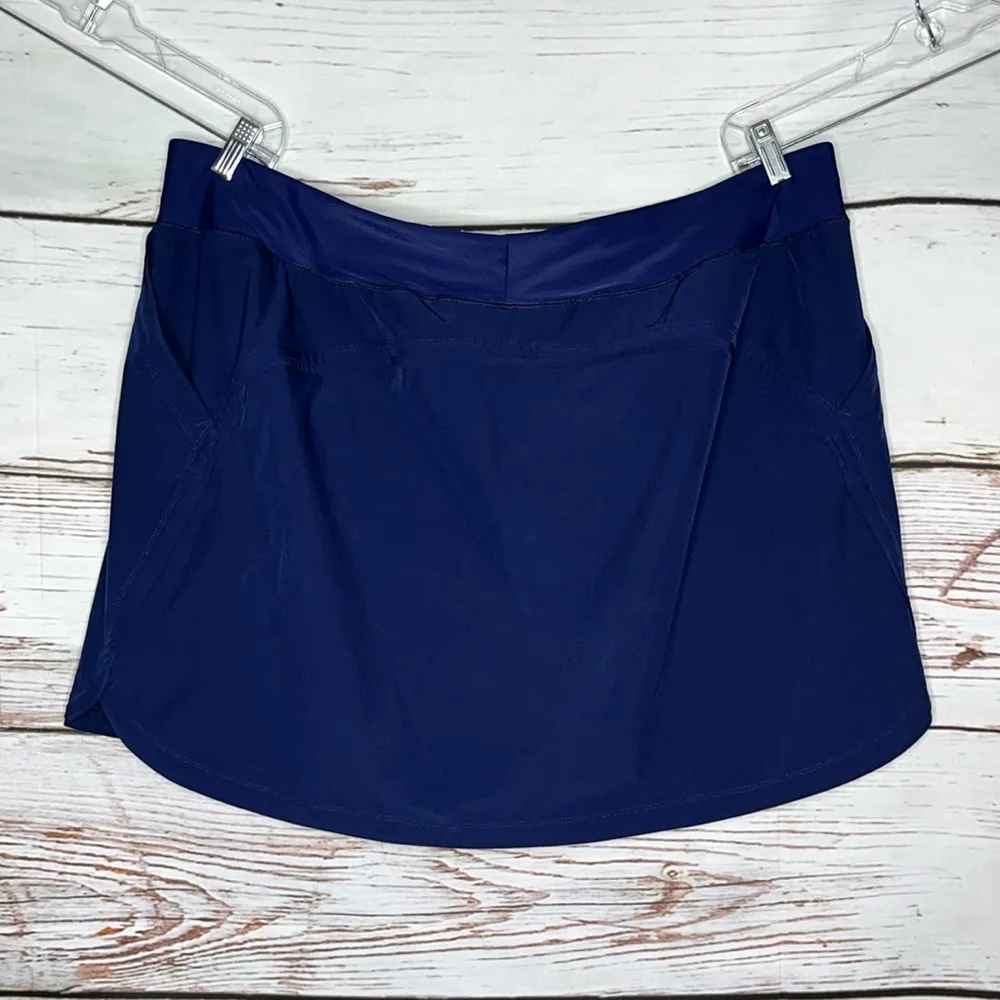 Lands' End Size 26W Navy Blue Bathing Suit Swim Skort - Image 2