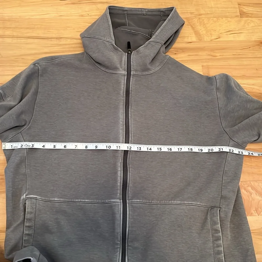 Nike Dri-Fit Gray Zip Up Hooded Jacket - Image 6