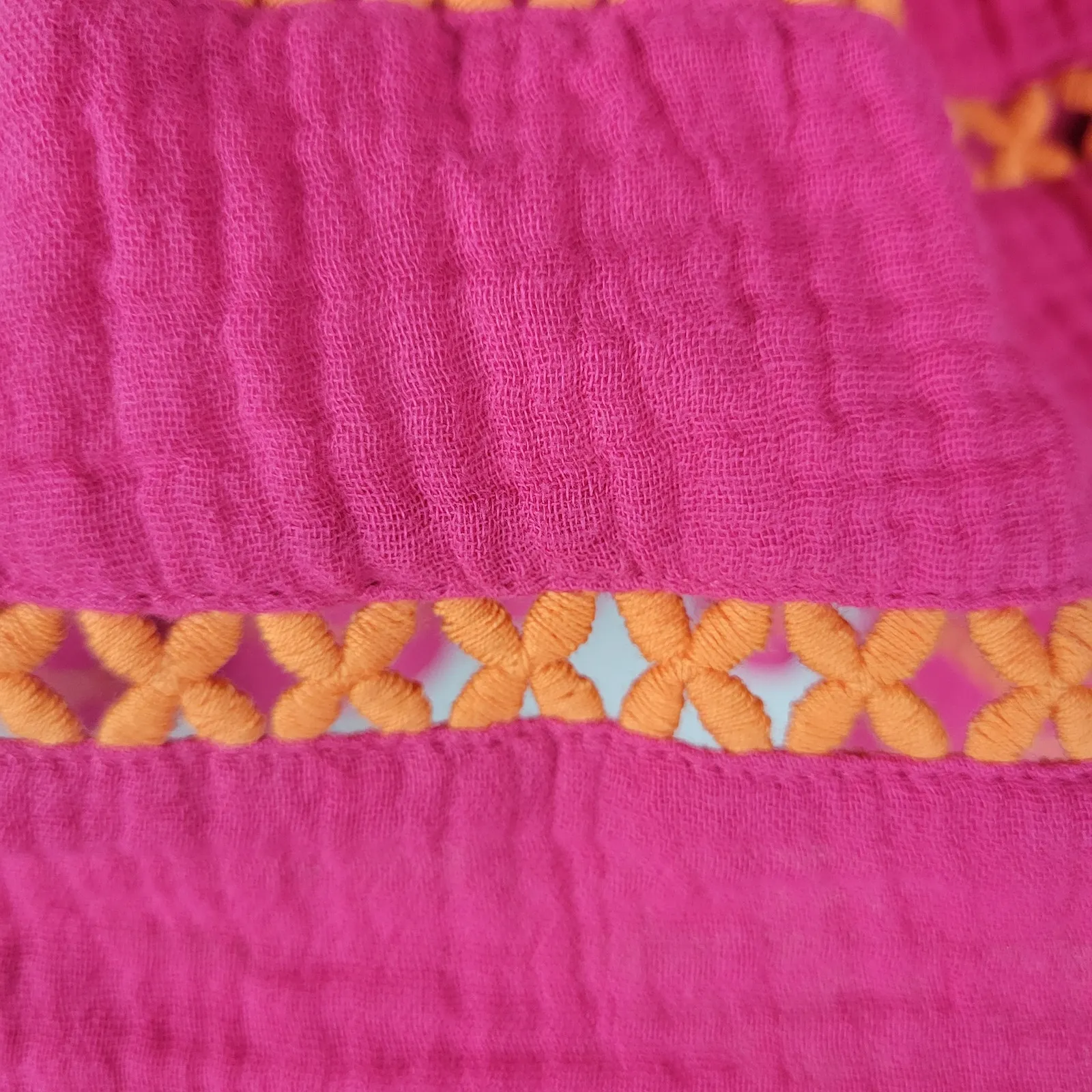 Scoop Womens Dress Sz 3XL Bright Pink 3/4 Sleeve Lace Detail Tiered Mini Belted‎ - Image 14