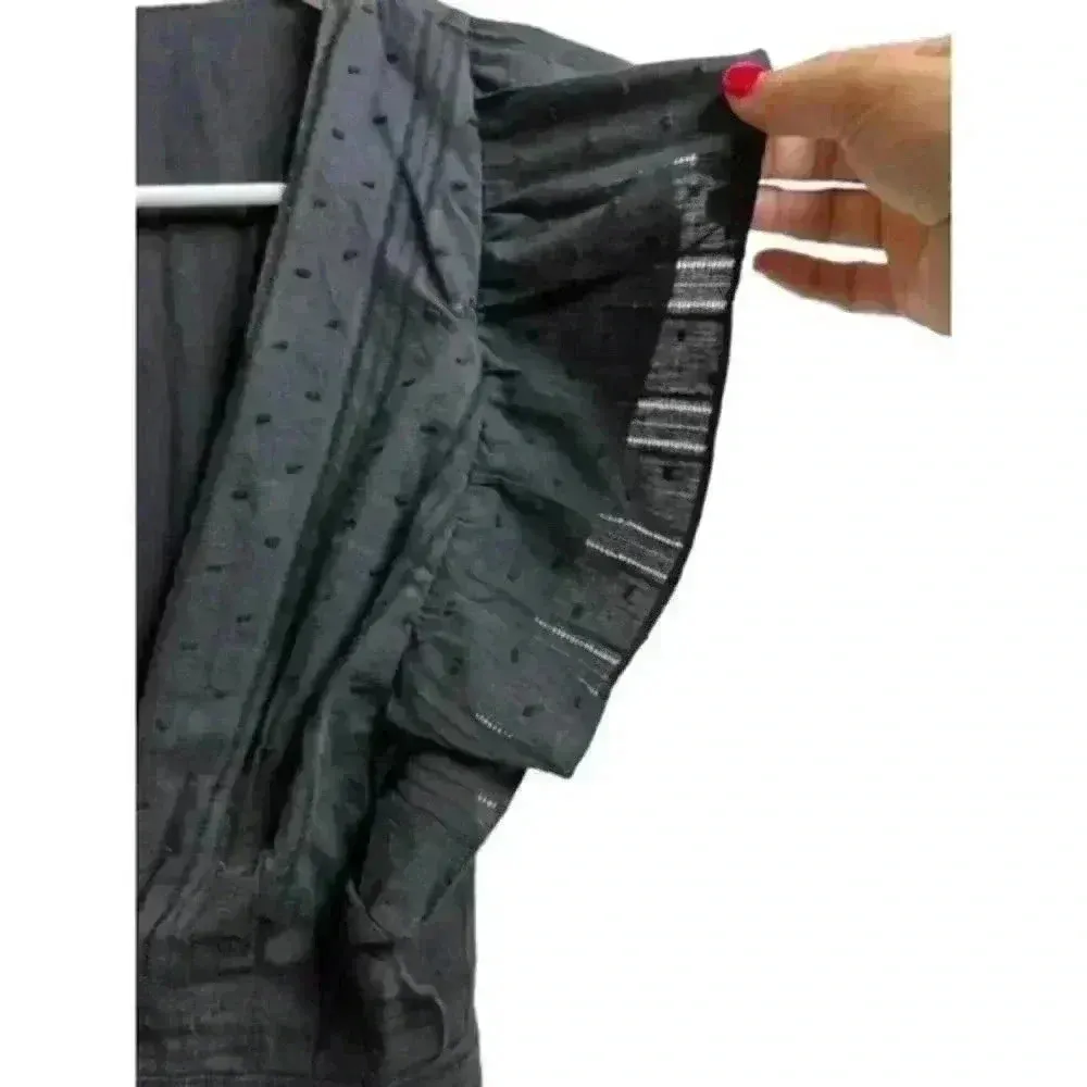 Lulu's Daydreaming‎ Of You Black Swiss Dot Button Front Mini Dress - Image 6