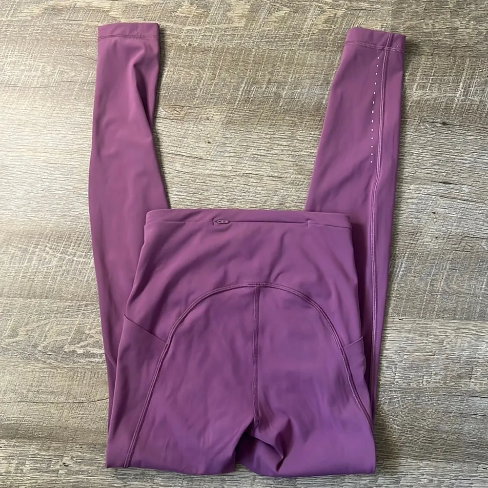 Lululemon Athletica Swift Speed HR Tight 28" Vintage Plum Leggings Size 2 - Image 2