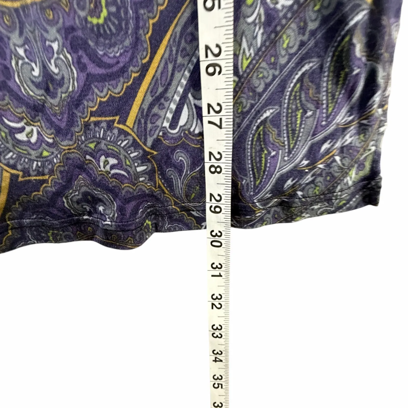 Winter Silks Y2K Babydoll Top L Purple Paisley Silk Blend Feminine Boho Blouse Size L - Image 10