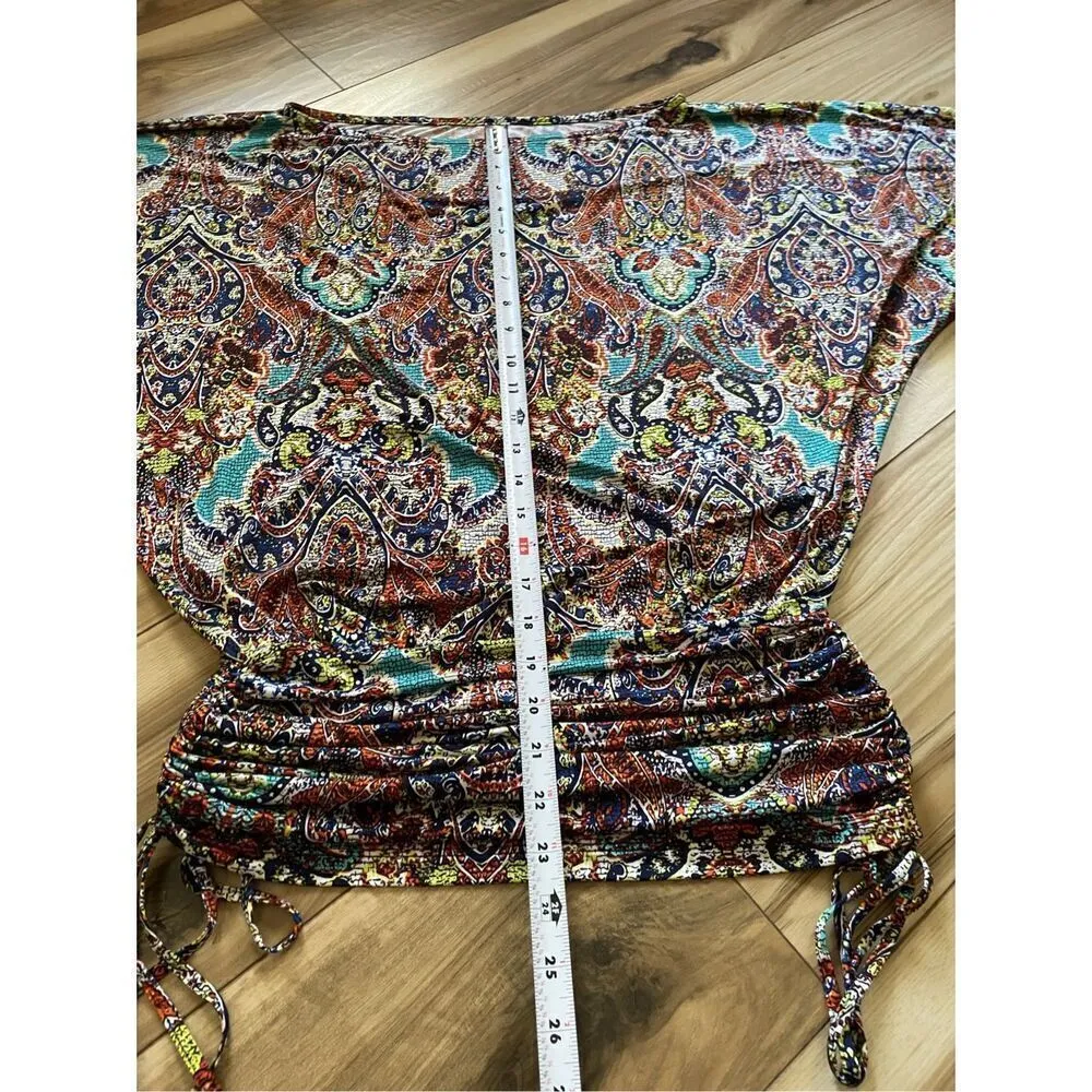 Tunic or mini dress colorful Blue Size M - Image 5