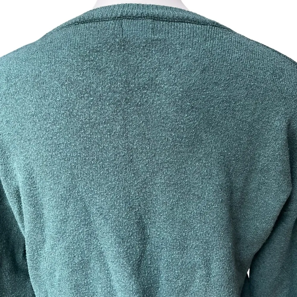 Dreamers by Debut Crewneck Cropped Green Sweater, Sz XS - Image 8