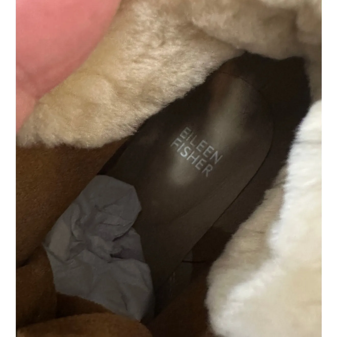 Eileen Fisher Wedge Bootie Kenille Sport Brown Suede New - Image 9