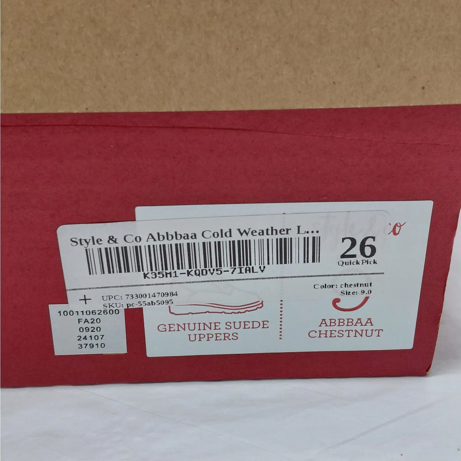 Style & Co Womens 9 Genuine Suede Leather Boots Brown Fur Lined Lace Up Cozy NIB - Image 5