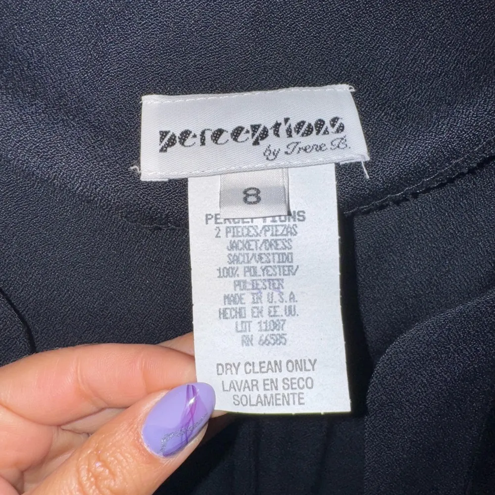 Vintage Elegant Black Women's set Jacket and Dress - Image 4