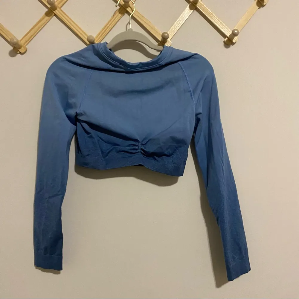 Gymshark Blue Ombré Long Sleeve Workout Top - Image 6