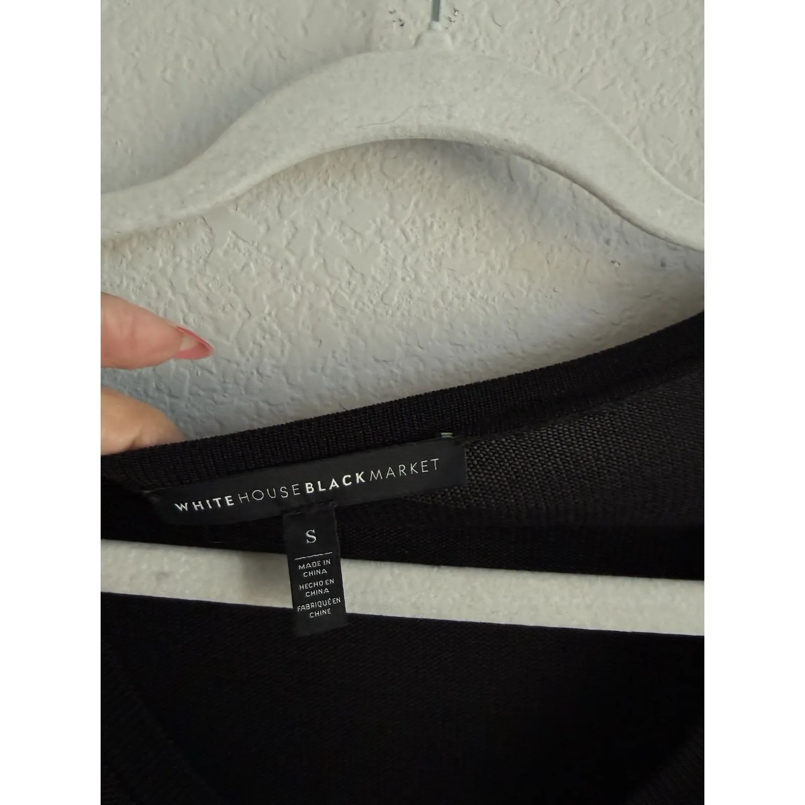 White House Black Market Butterfly Lace Poncho Top Women's Size Small Black - Image 7