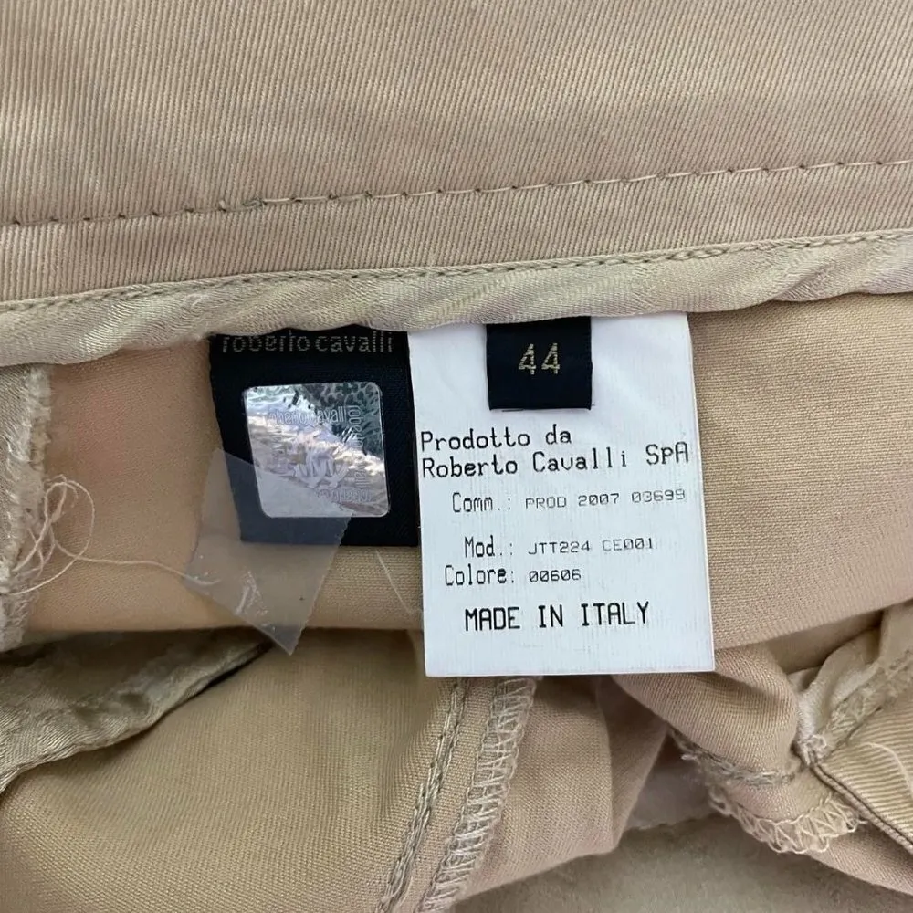 Roberto Cavalli 44 Pants Khaki Career Office Attire Classy Straight Leg Skinny - Image 7