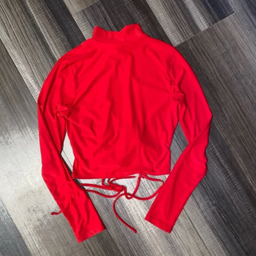 Windsor Red Long Sleeve Wrap Top - Image 7