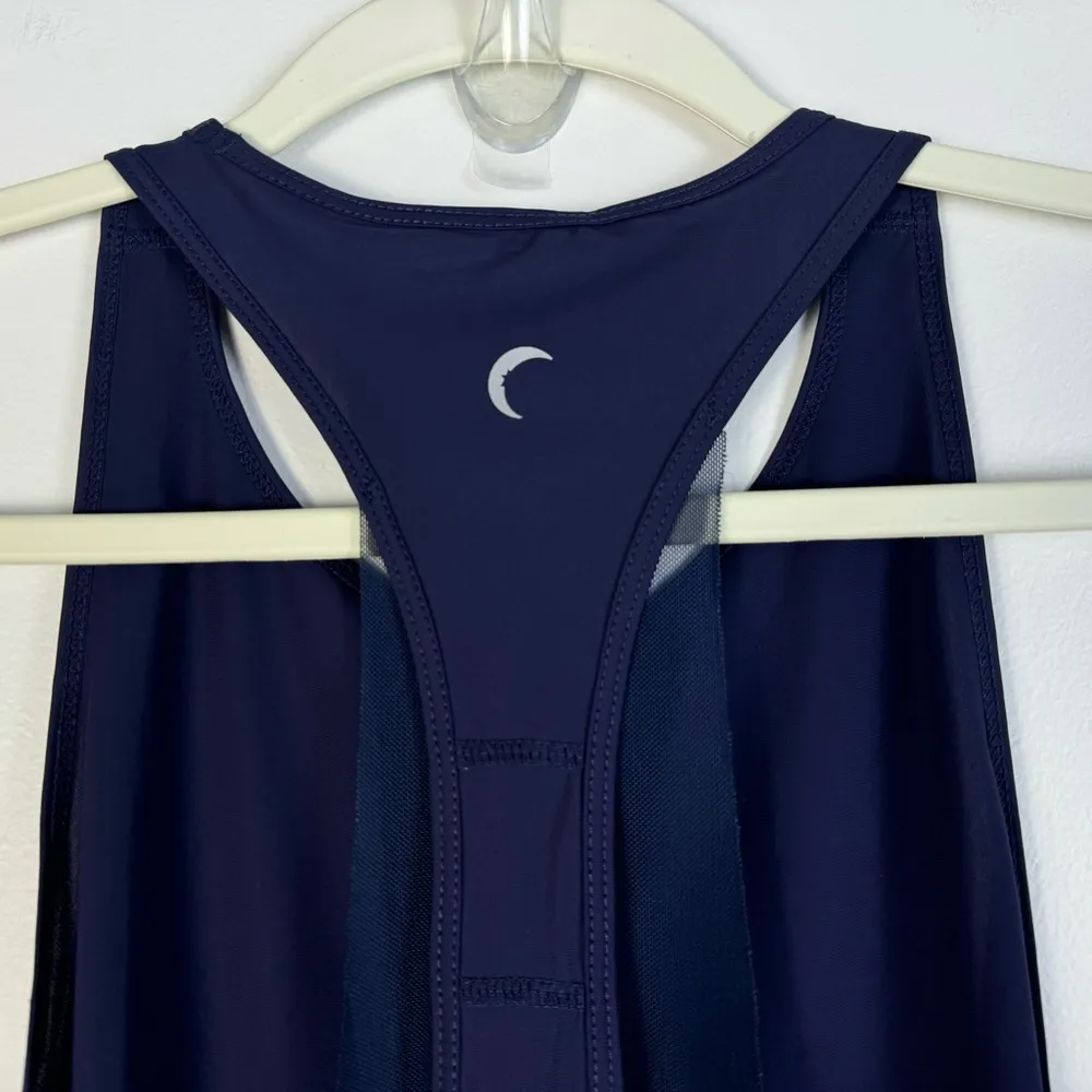 Zyia Active Double Racer Tank Top Navy Blue Small Athletic Exercise Workout - Image 6