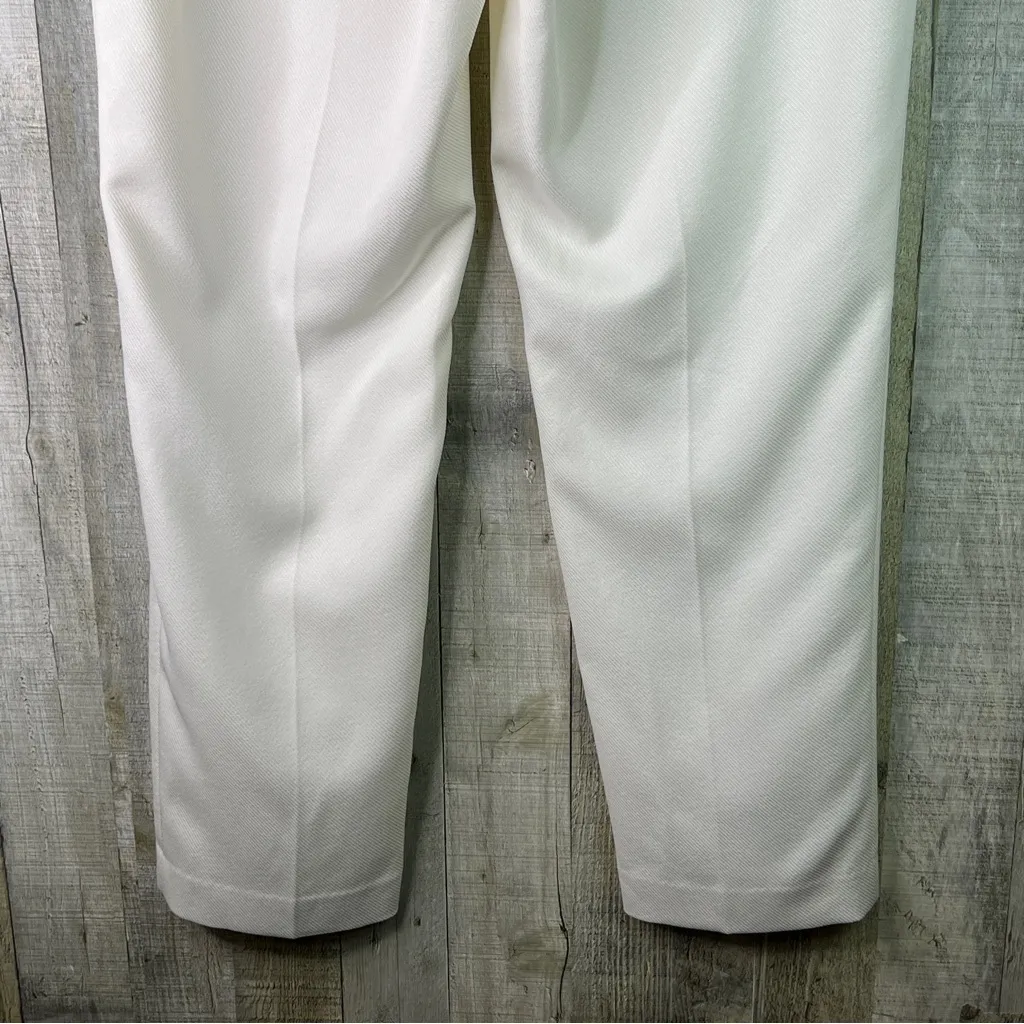 Anne Klein Sz. 16 Cream Color Dress Pants Mock Back Pockets Front Zipper Closure - Image 6