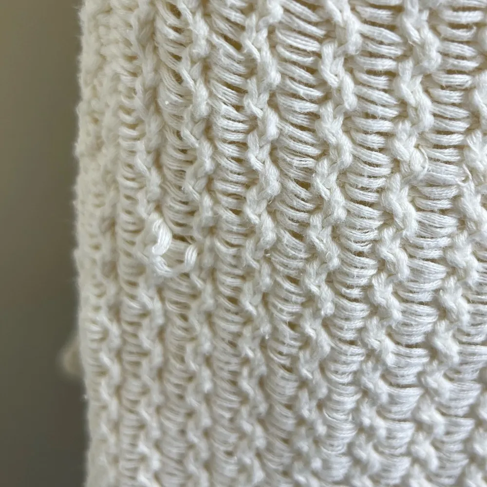 Guess Jeans Open Front Cotton Knit Sweater Cardigan Women’s Size Large Cream - Image 6