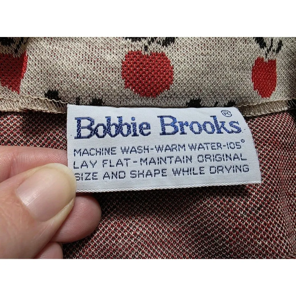 Vintage Bobbie Brooks Skirt Women 22Wx17L 60's Floral Apples Fruit Groovy Mini Size undefined - Image 4