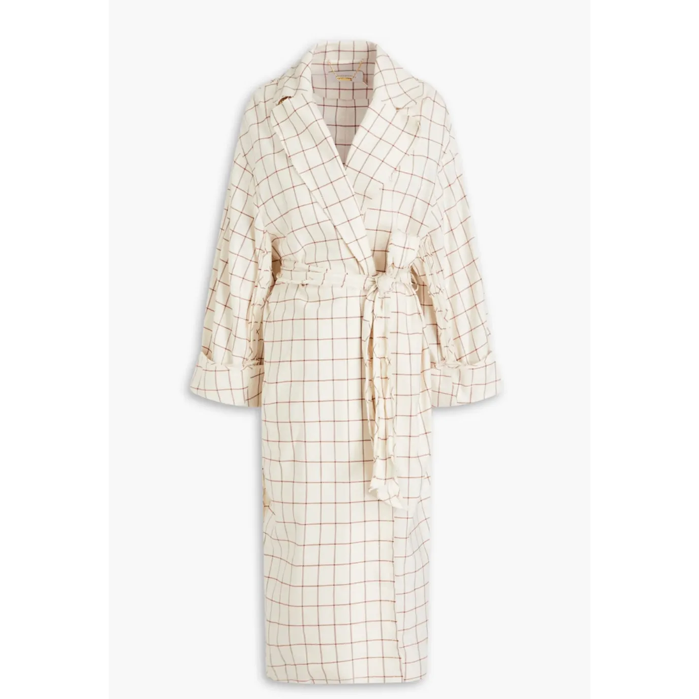 Zimmermann NWT Dancer Duster Trench Coat Ivory Check S/M $1735 - Image 12