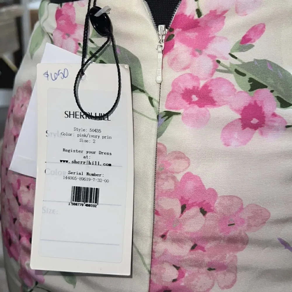NWT Sherri Hill Pink Ivory Floral Skirt - Image 7